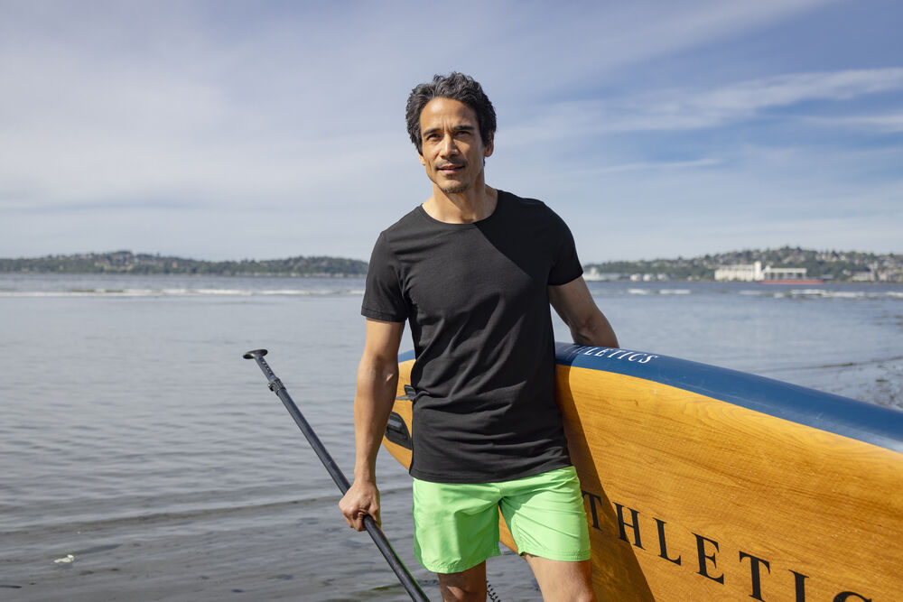 Cutter & Buck Surf Pines Swim Shorts Herrbadshorts - Marinblå