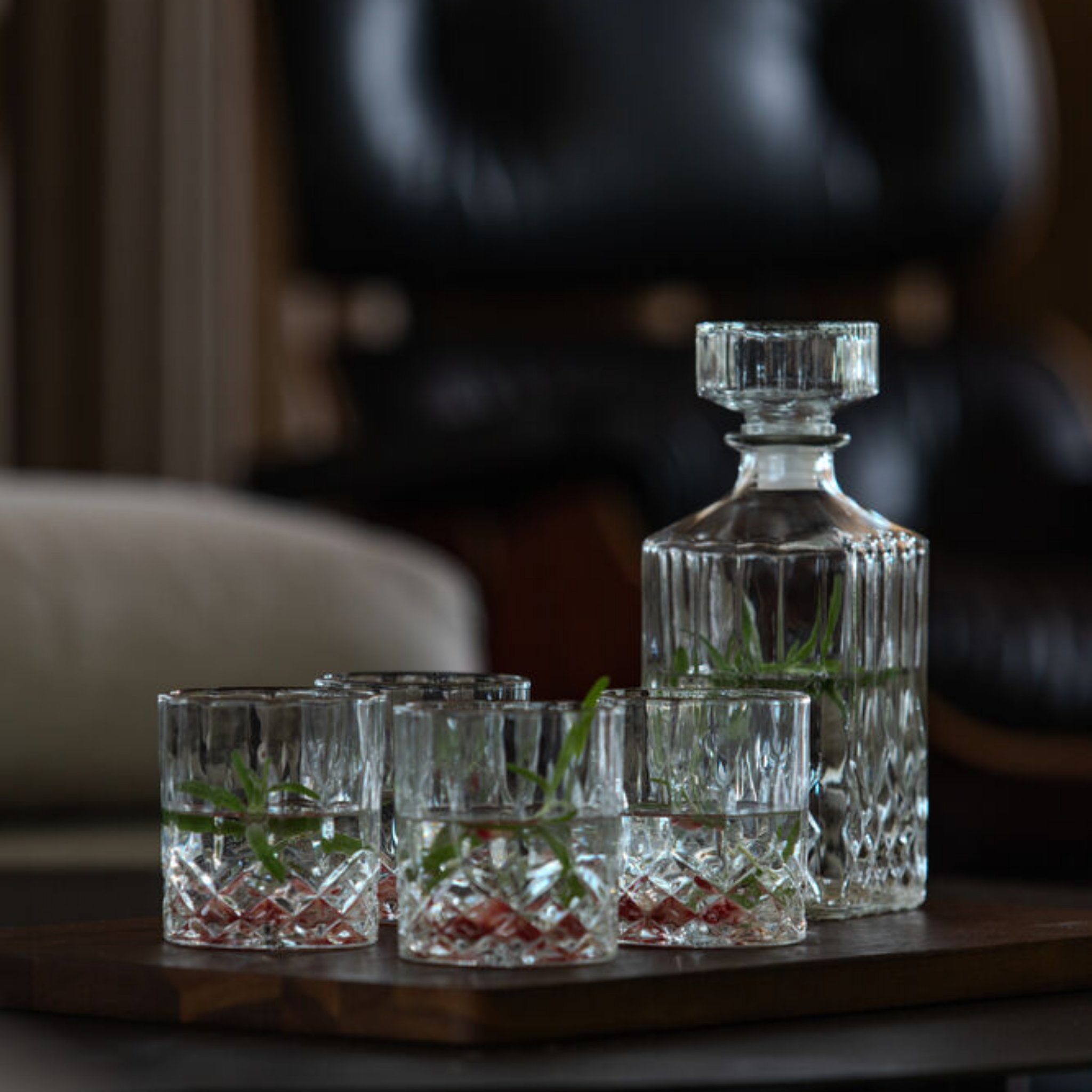 Karaff med 4 glas