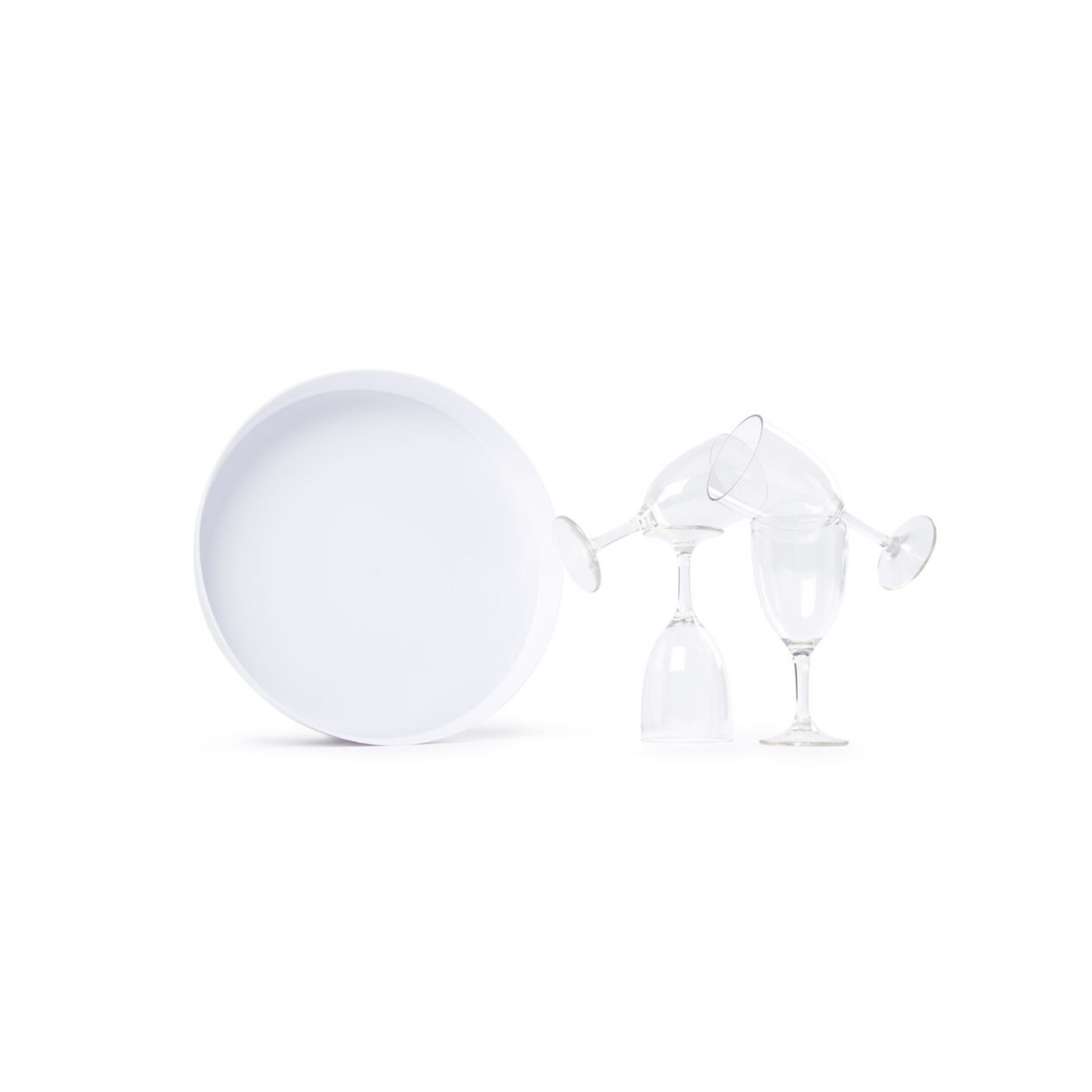 Glas och bricka neutral