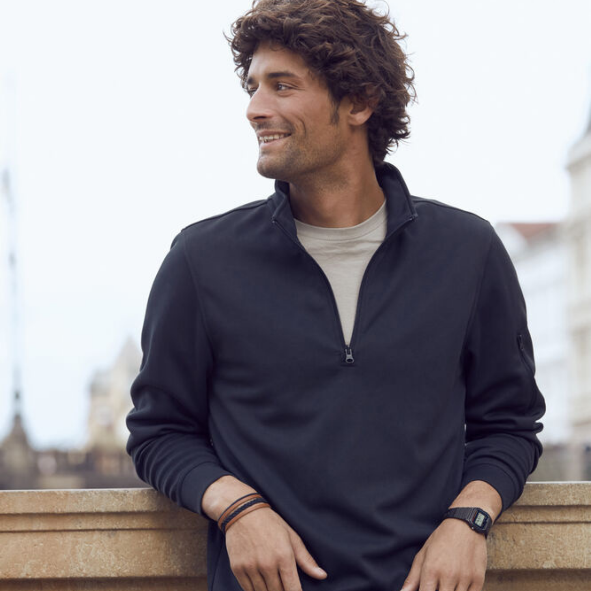 Basic Active Sweatshirt Half Zip