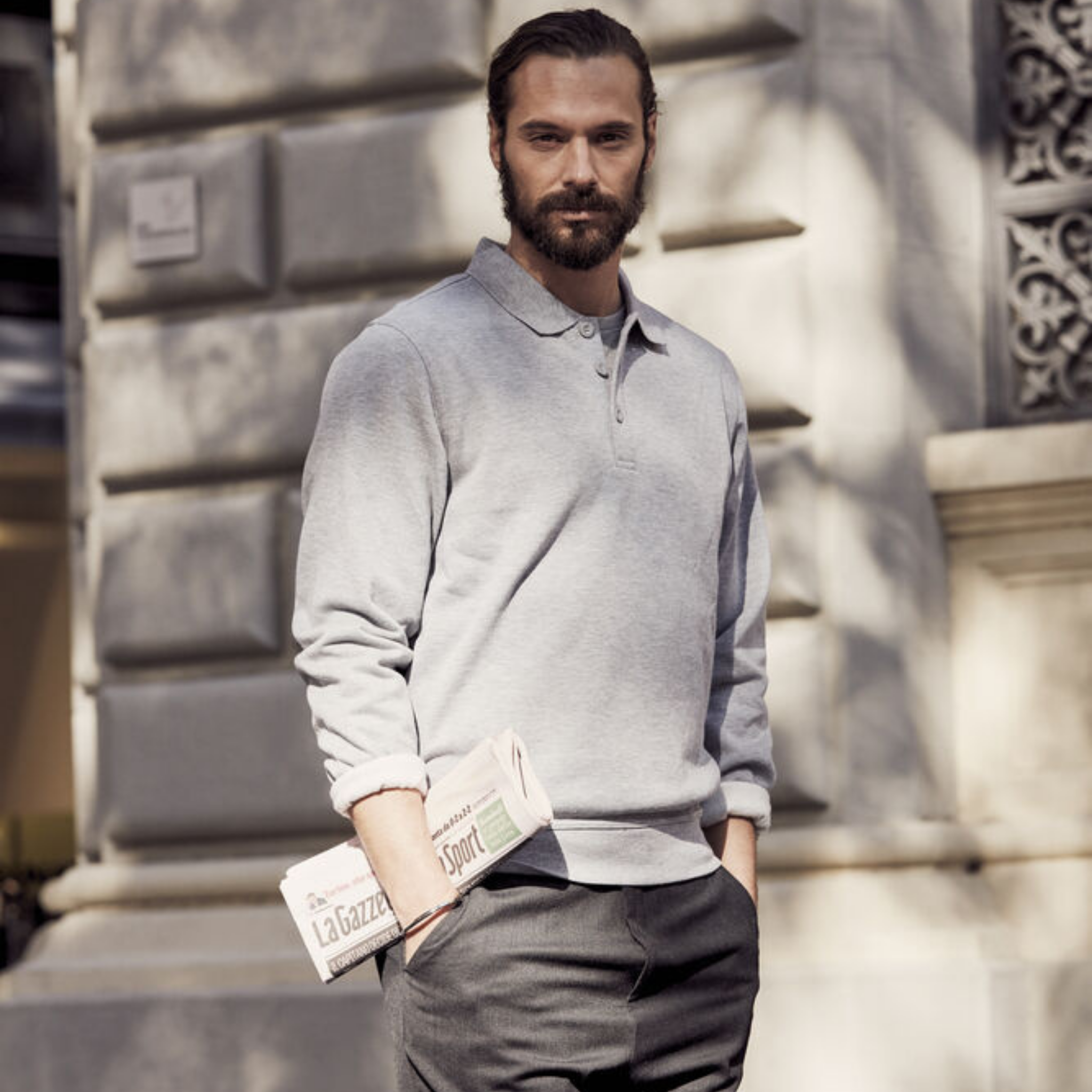 Basic Polo Sweatshirt