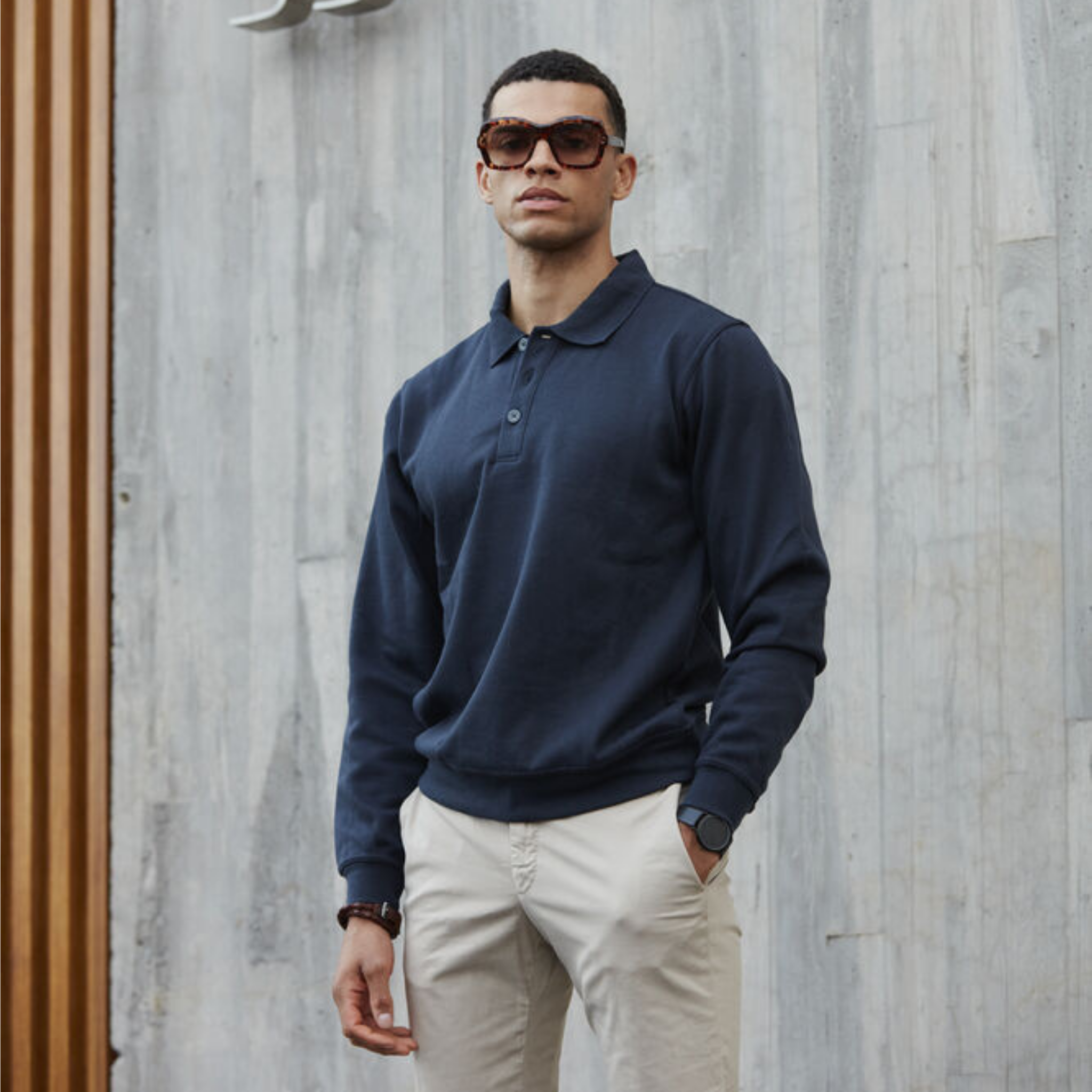 Basic Polo Sweatshirt
