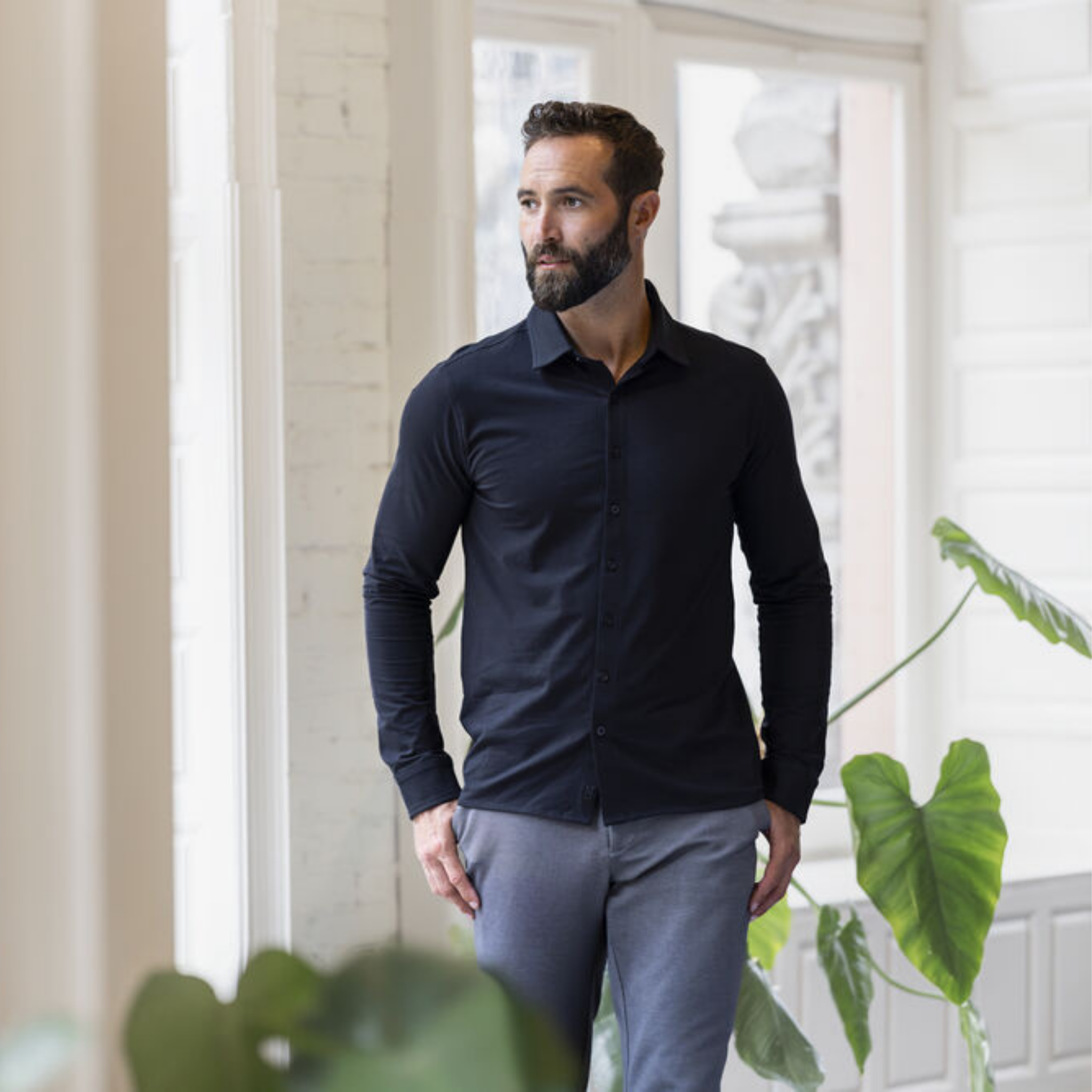 Hedley Skjorta Stretch Shirt Men